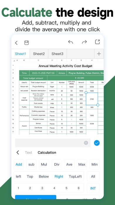 Spreadsheet-xlsx&csv editor screenshot 1