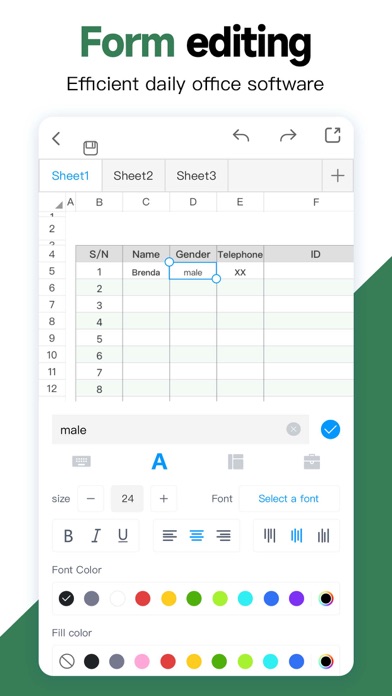 Spreadsheet-xlsx&csv editor screenshot 5