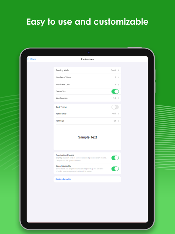 Spreeder - Speed Reading screenshot 1