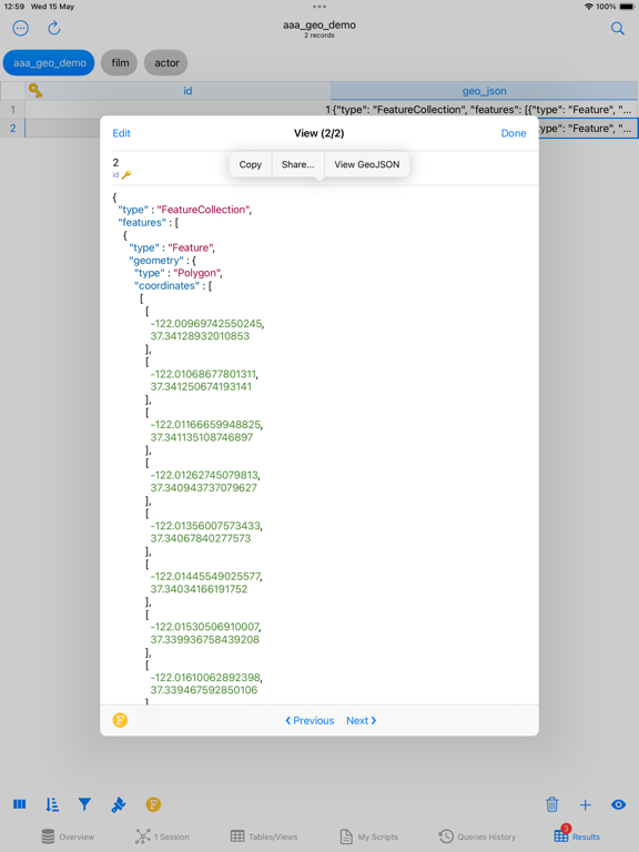SQL Server Mobile Client PRO screenshot 5