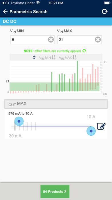 ST Voltage Regulators Finder screenshot 3