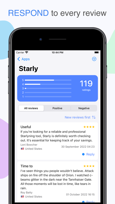 Starly: reviews, reply to apps screenshot 4