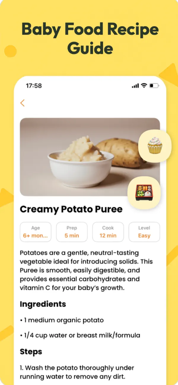 Starting solids baby food screenshot 2
