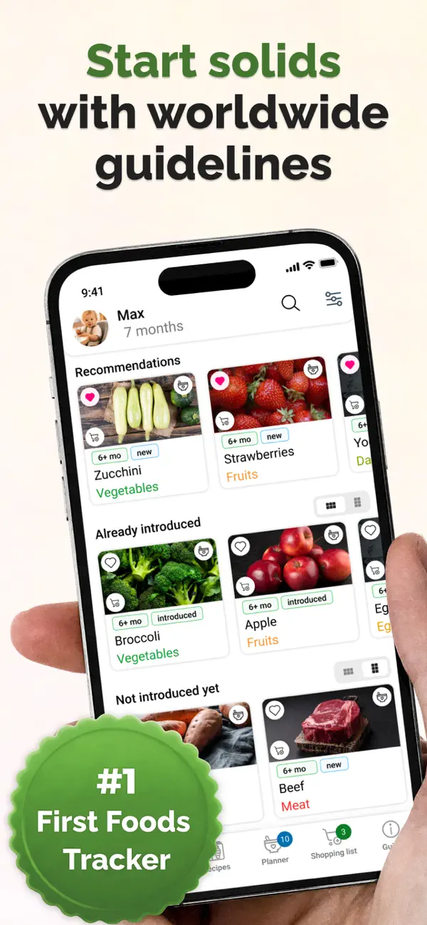 Starting solids – Baby Foods + screenshot 6