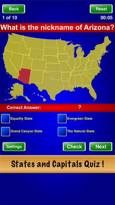 States and Capitals Quiz ! screenshot 1