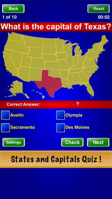 States and Capitals Quiz ! screenshot 4