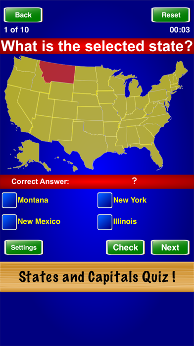 States and Capitals Quiz ! screenshot 3