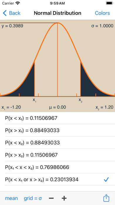Statistics Calculator++ screenshot 3