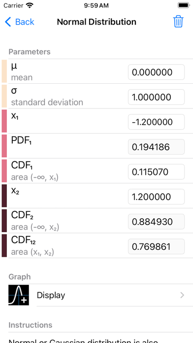 Statistics Calculator++ screenshot 2