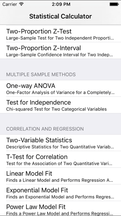 StatsCalc screenshot 2
