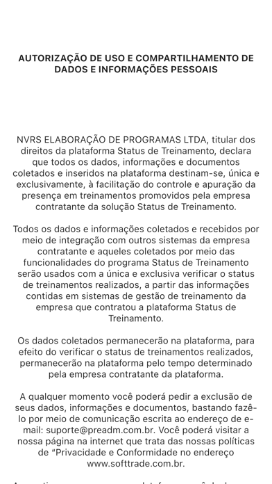 Status de Treinamento screenshot 4