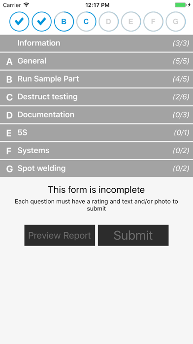 Steelcase Weld Self-Assessment screenshot 1