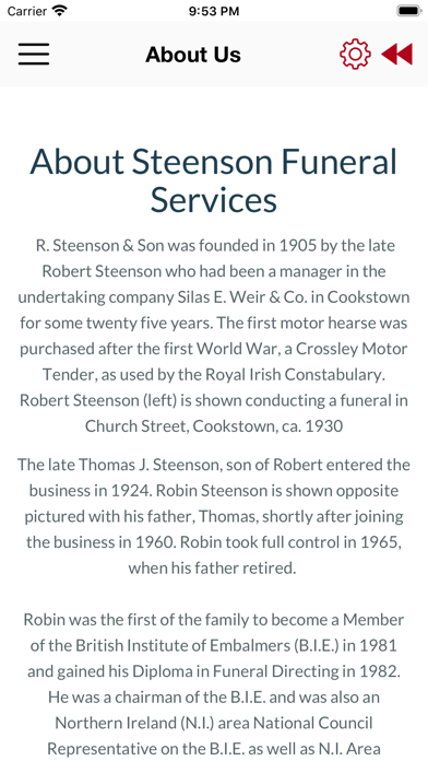 Steenson Funeral Services screenshot 2