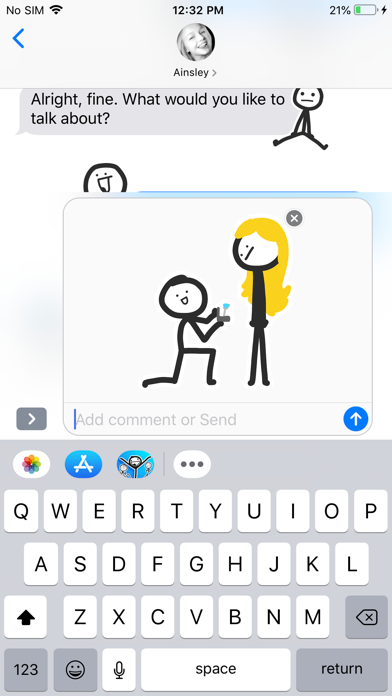 Stick Man Stickers Pack screenshot 1