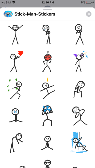 Stick Man Stickers Pack screenshot 2