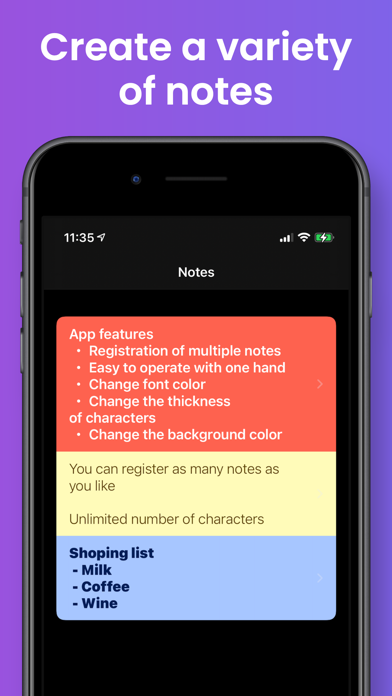 Sticky Color Notes Widget screenshot 1