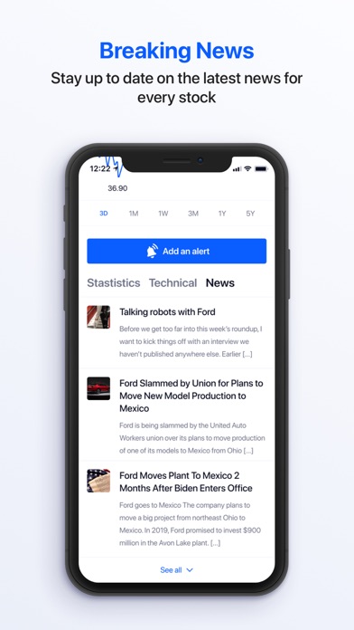 Stock Alarm - Alerts, Tracker screenshot 2