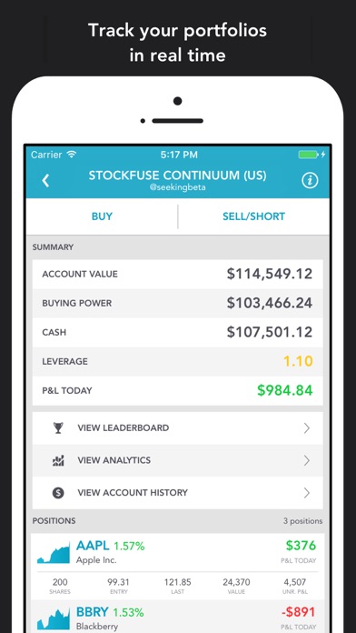 Stockfuse – Virtual Stock Market Game screenshot 5