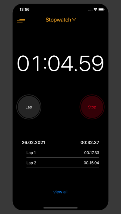 Stopwatch for Sport & Work screenshot 1