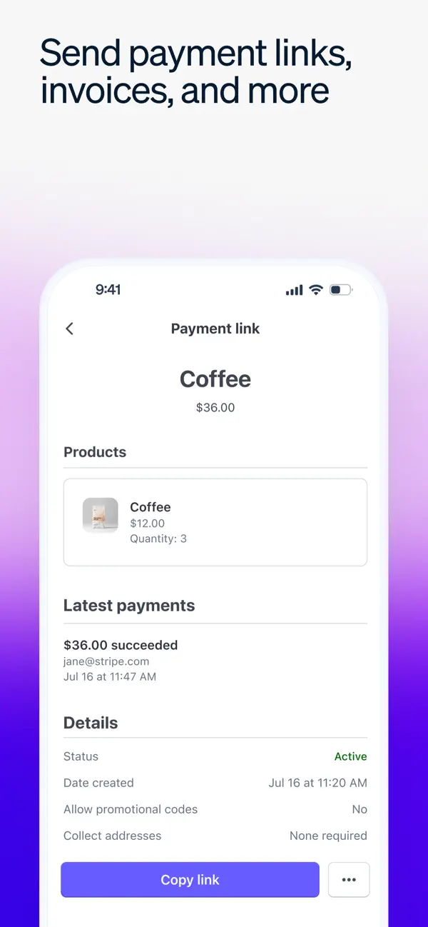 Stripe Dashboard screenshot 5