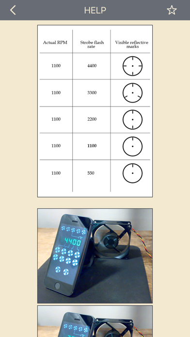 Strobe tachometer (RPM meter) screenshot 2