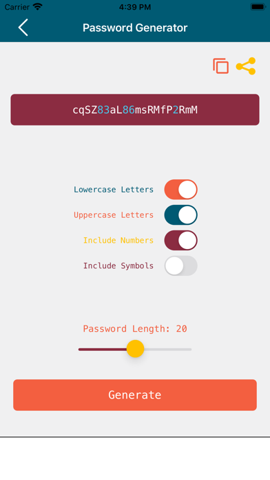 Strong Password Generator App screenshot 2