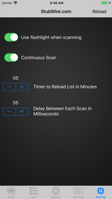StubWire.com Ticket Scanning screenshot 1