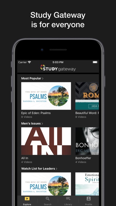 Study Gateway screenshot 2