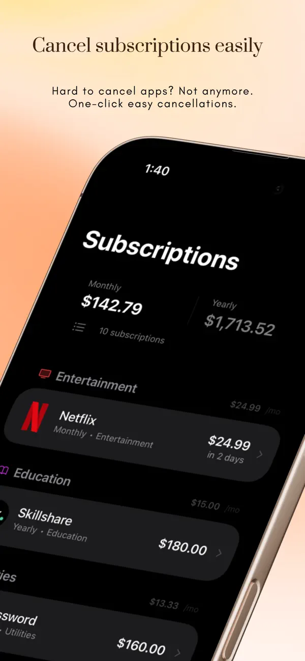 Subcut: Subscription Tracker screenshot 4