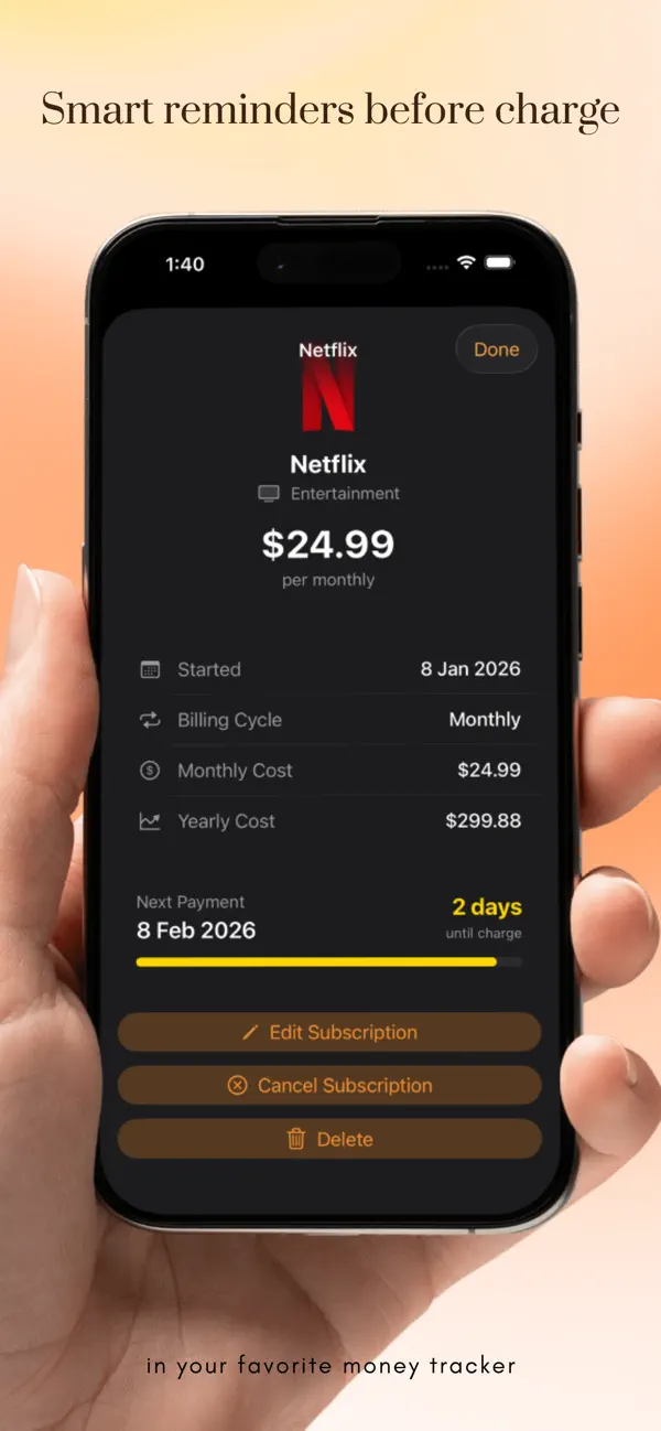 Subcut: Subscription Tracker screenshot 3