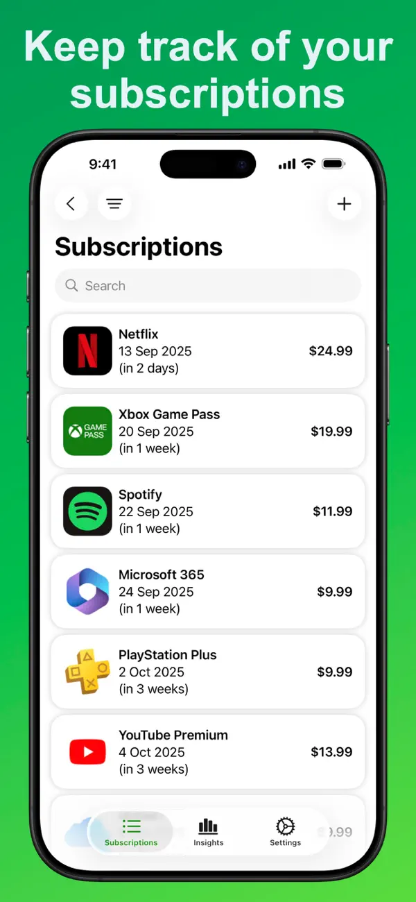 SubManager: Subscription List screenshot 5