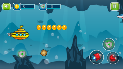 Submarine shooting shark in underwater adventure screenshot 2