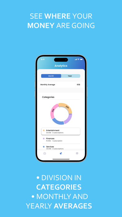 Subscribed - bills tracker screenshot 1