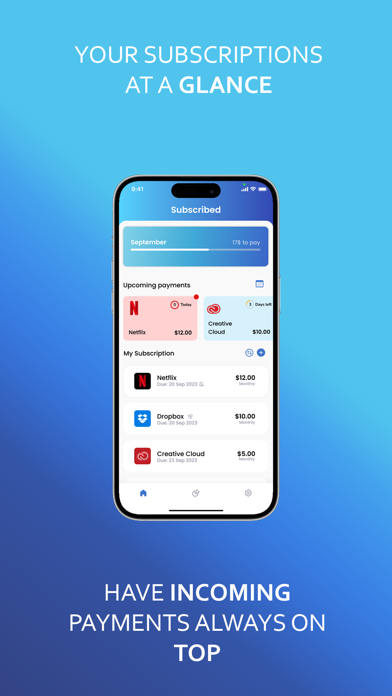 Subscribed - bills tracker screenshot 3