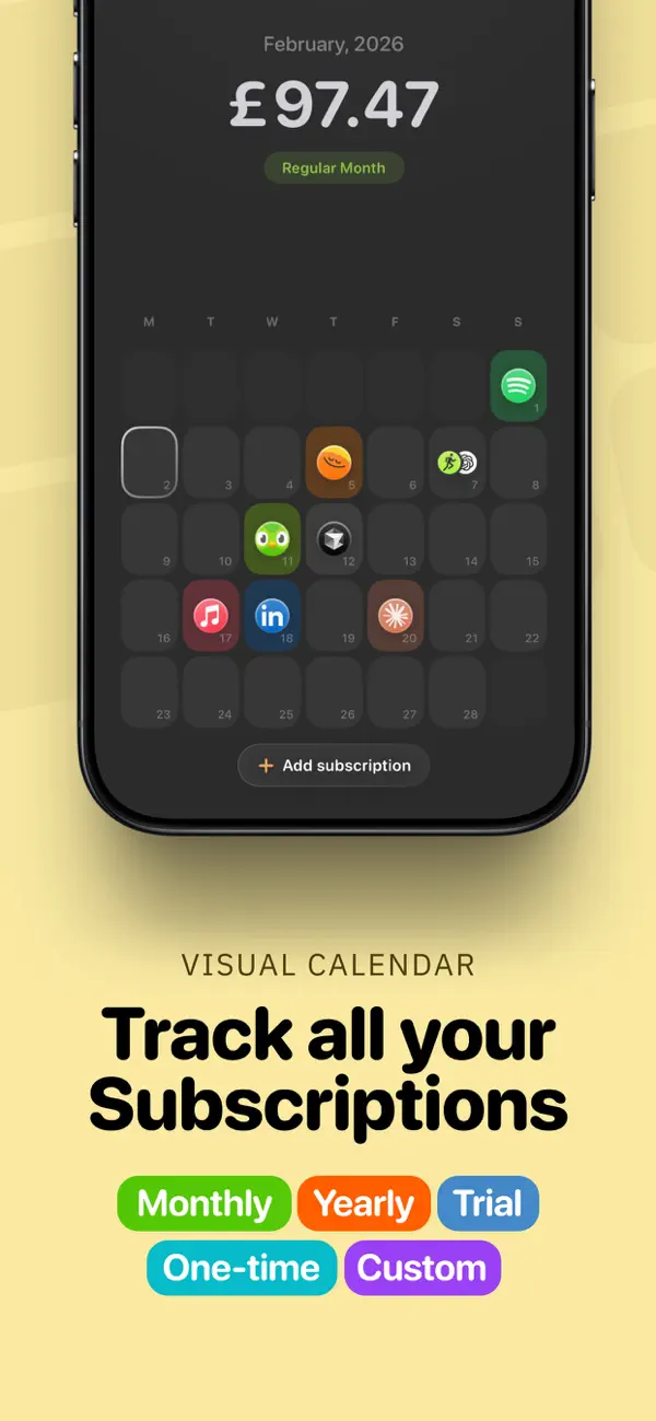 Subscription Day. Calendar screenshot 6