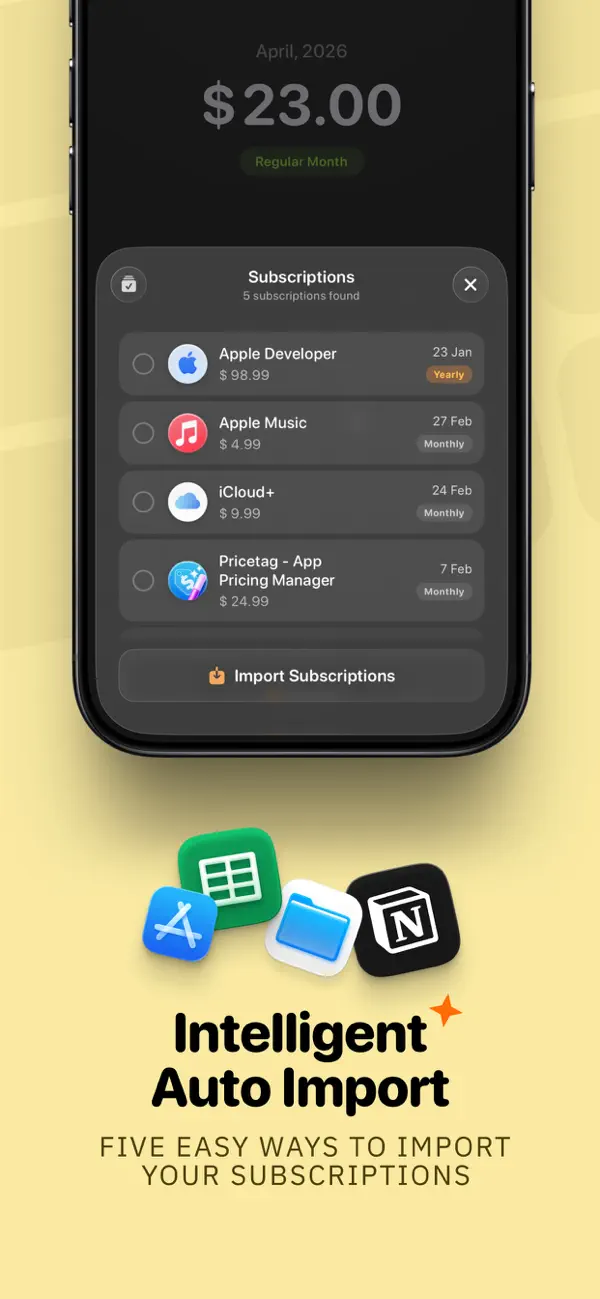 Subscription Day. Calendar screenshot 2
