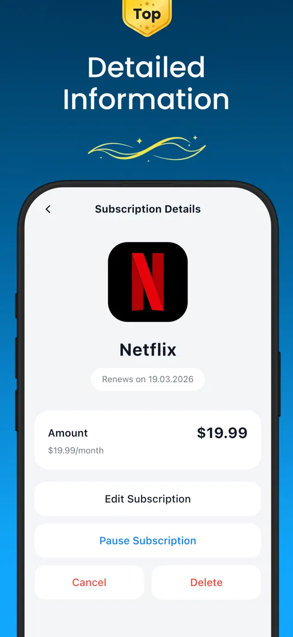 Subscription Manager - Subpli screenshot 2