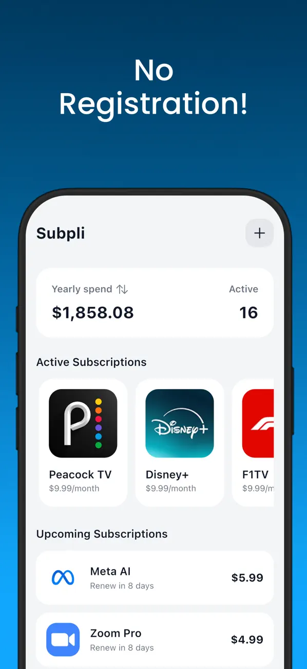 Subscription Manager - Subpli screenshot 5