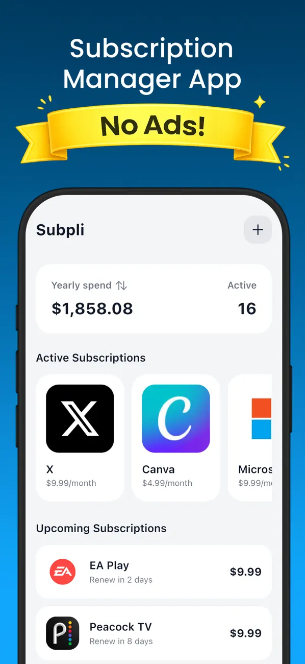 Subscription Manager - Subpli screenshot 6