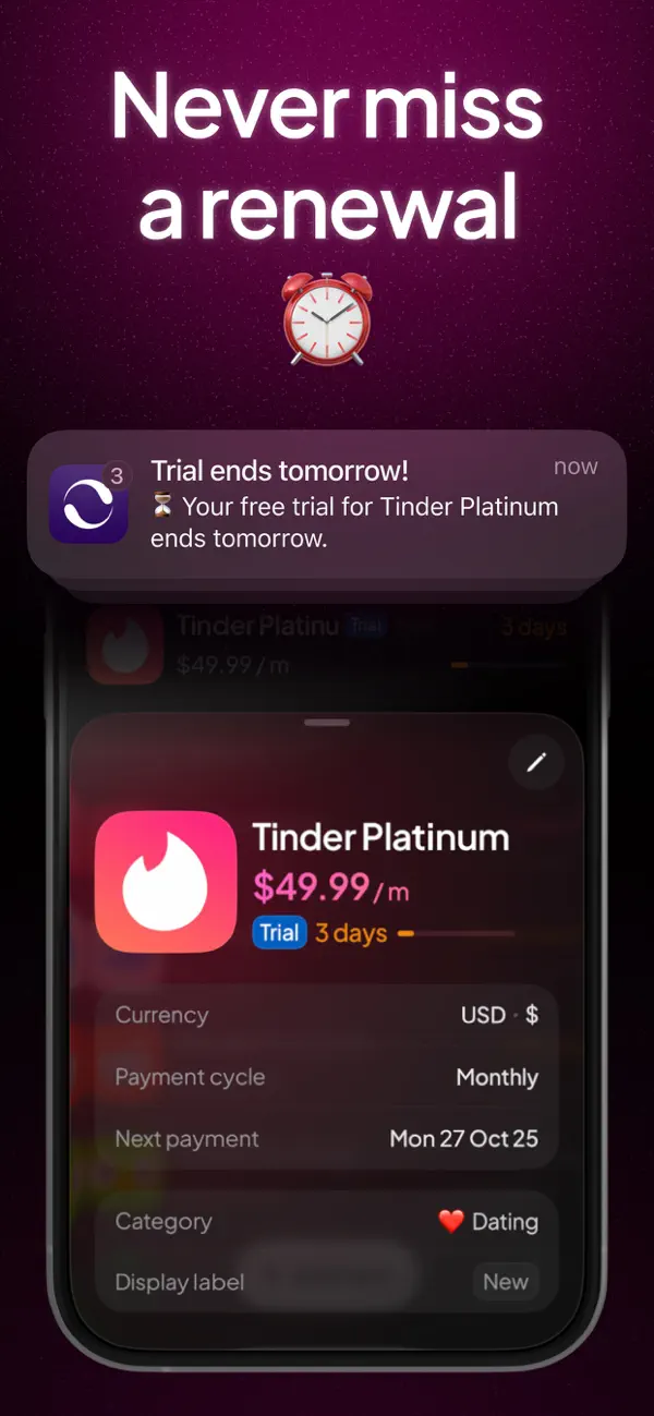 Subscription Tracker: Subby screenshot 5