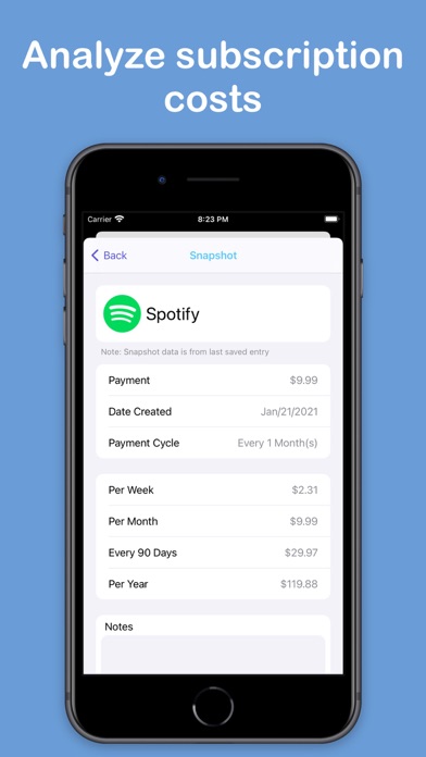 Subscription Tracker screenshot 1