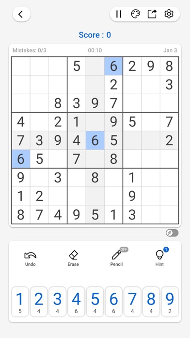 Sudoku - Number Brain Games screenshot 1