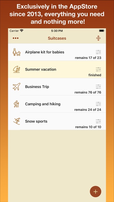 Suitcase things checklist screenshot 3