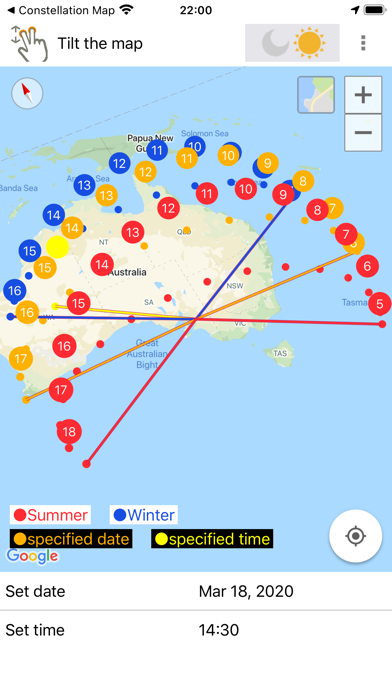 Sun position and path screenshot 2