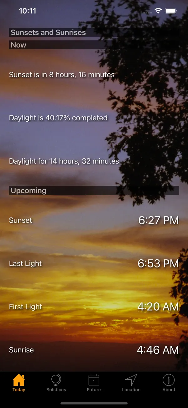 Sunset and Sunrise Times screenshot 5