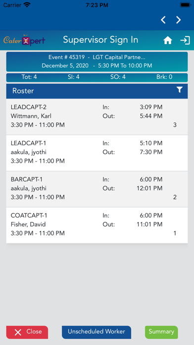 Supervisor Sign In screenshot 3