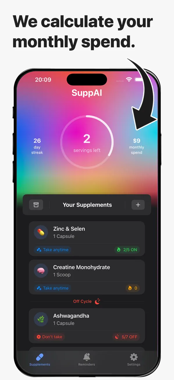 SuppAI Supplement Reminder screenshot 1