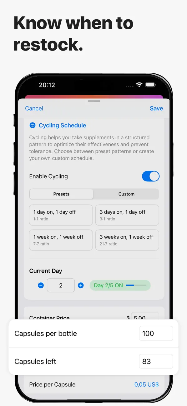 SuppAI Supplement Reminder screenshot 2
