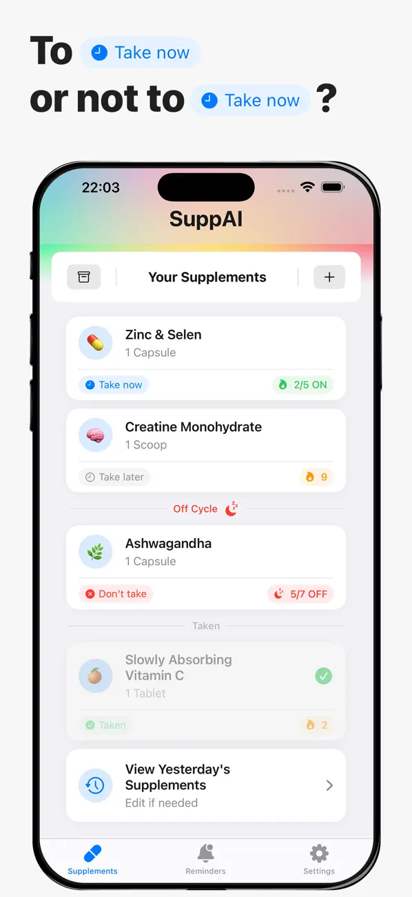 SuppAI Supplement Reminder screenshot 4