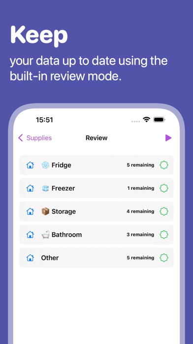 Supplies - home inventory app screenshot 1
